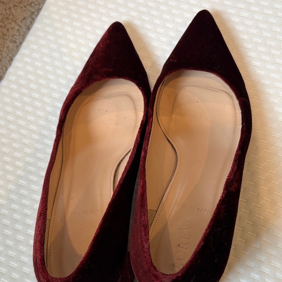 J. Crew Burgundy Velvet Heels - Picture 4 of 6